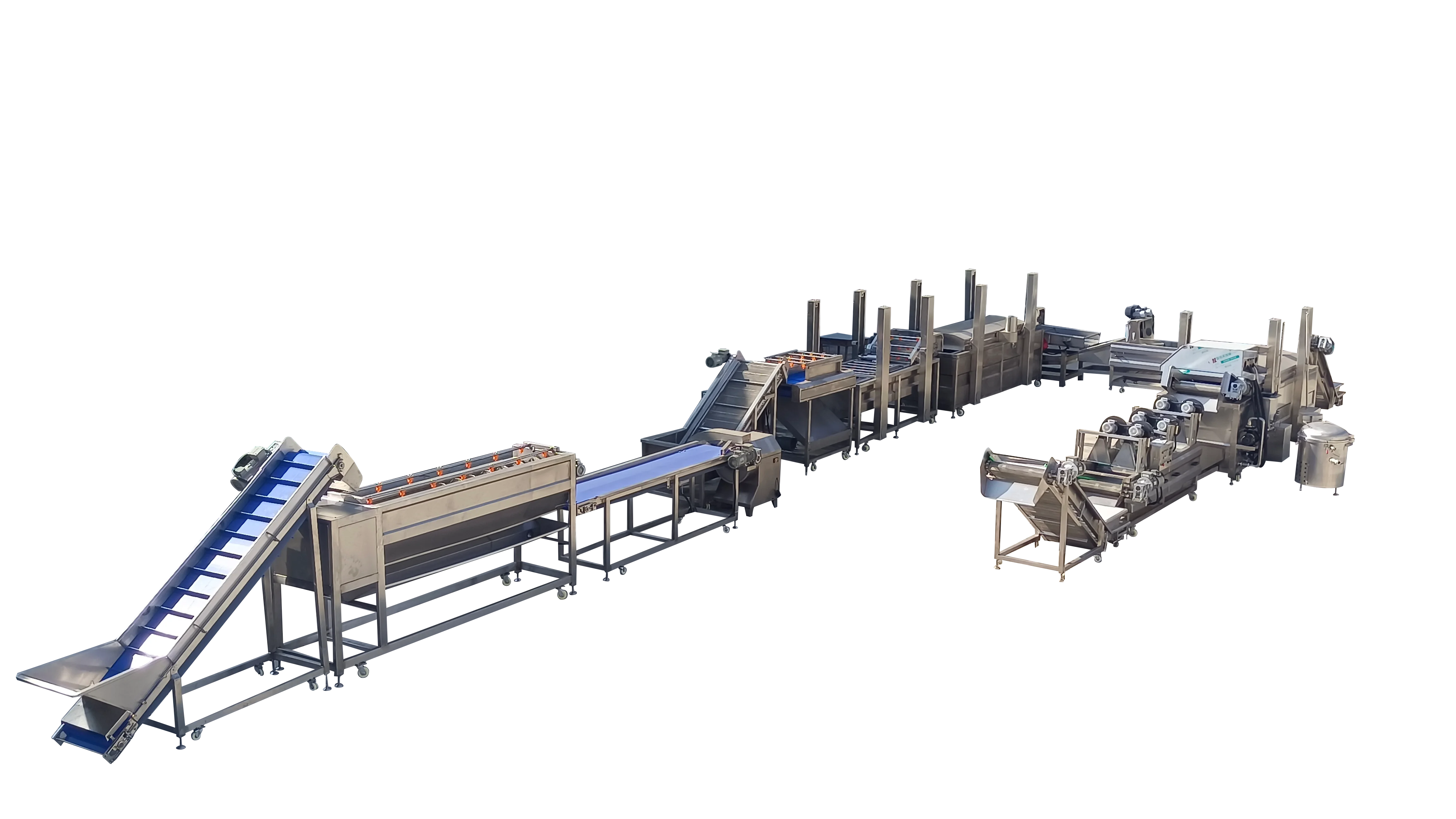 Factory Custom Full Automatic Frozen French Fry Machinery Industrial Production Line French Fries Processing Machine Line