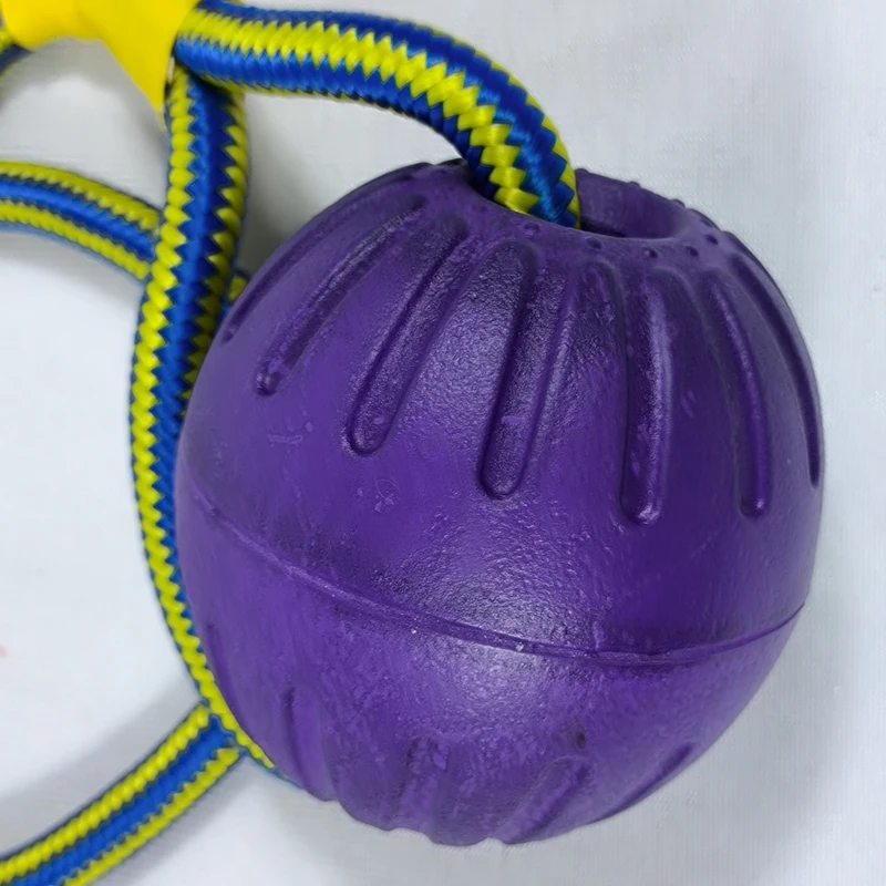 Wholesale EVA IQ Treat Interactive Pet Toy Pet Training Chew Ball With Rope