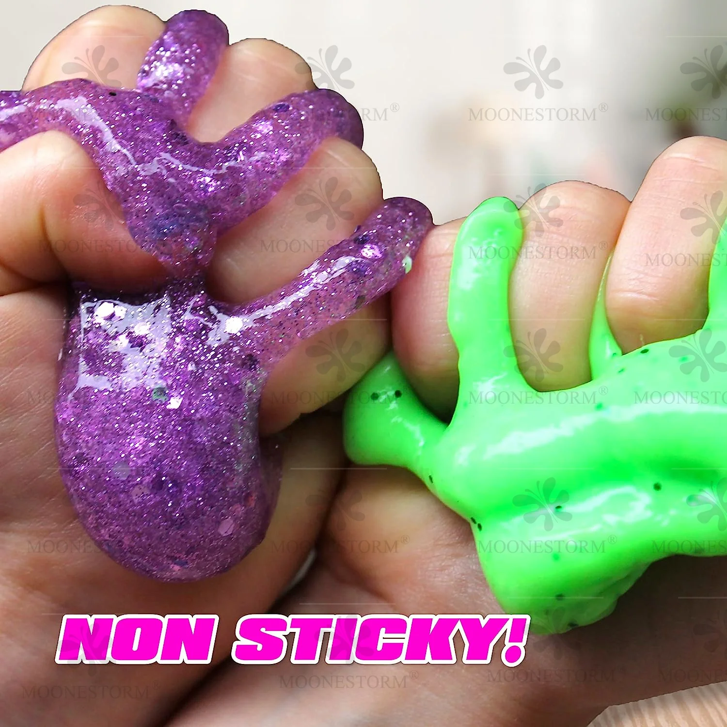 Fluffy Unicorn Slime Kit for Girls DIY Glow in The Dark Butter Slime Making Kit with Glitter Powder Magical Slime for Kids