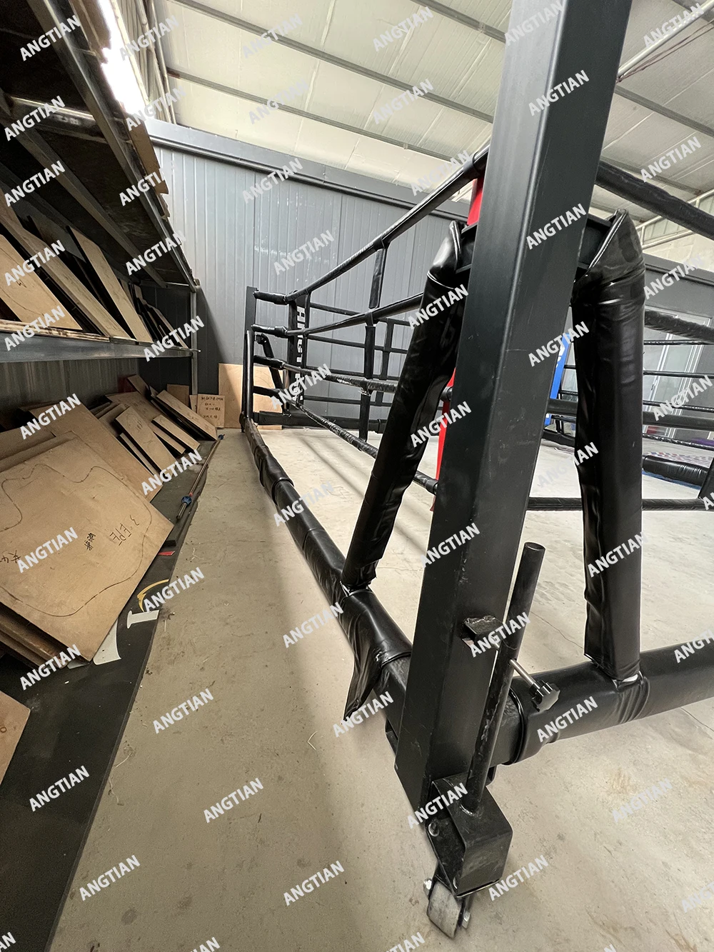 Angtian custom foldable boxing ring gyms sports equipment collapsible boxing ring daily training boxing for kids