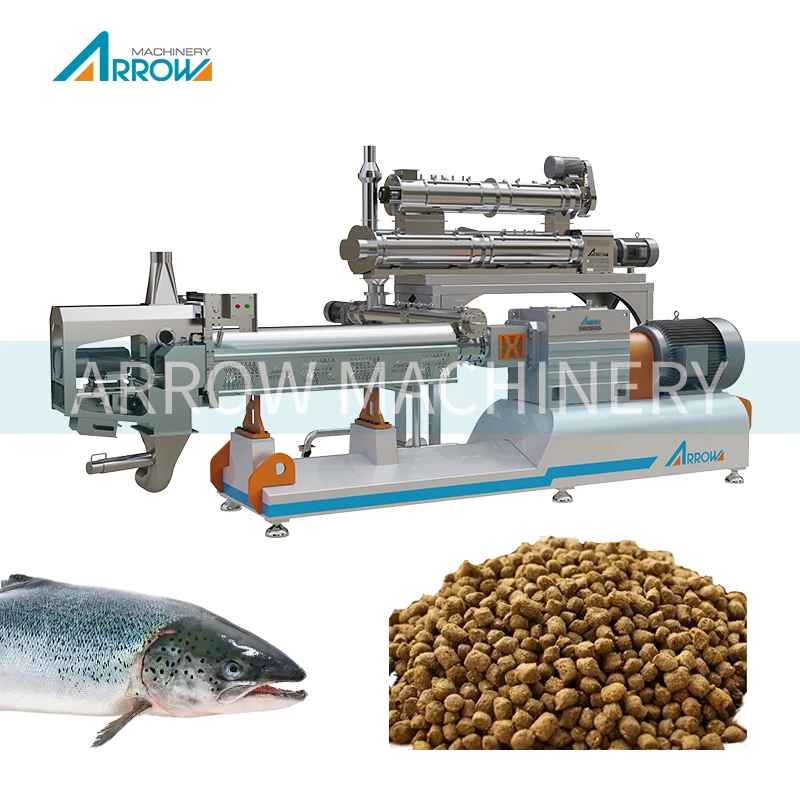 High Productivity 800-1200kg/h Floating Fish Feed Making Machine