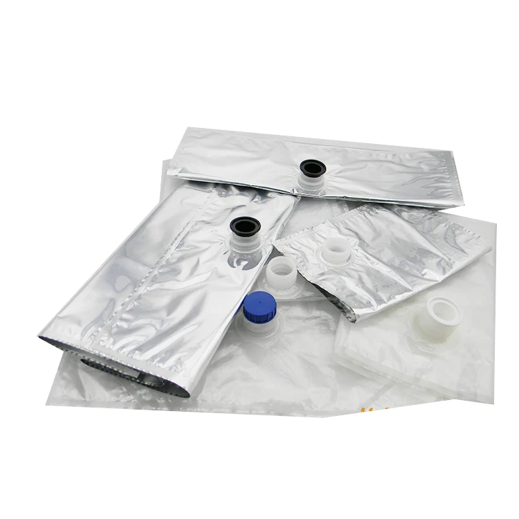 OEM 5L 10L 20L 220L Transparent/Aluminum Foil Beverage Liquid Juice Water Wine Dispenser Bag In Box BIB Aseptic Bag With Valve