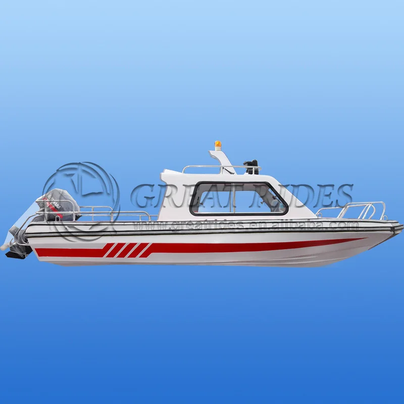 Newest Design Leisure Fiberglass Boat Water Play Equipment 5.38m/17.6ft  Mini Fishing Cabin Yacht Hot Sale