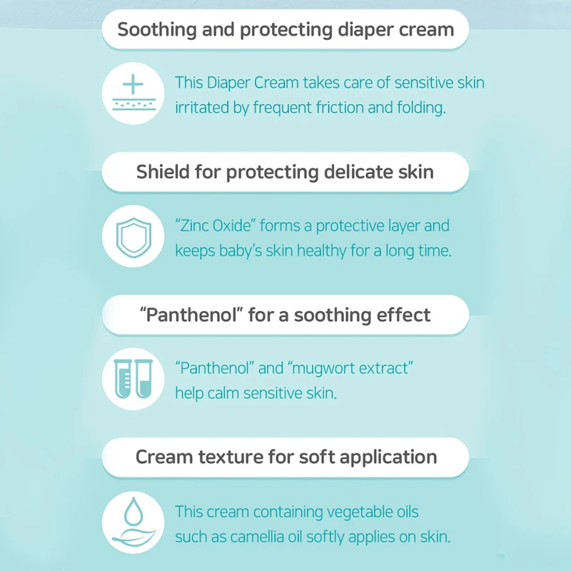 OEM Organic Healing and Nourishing Baby Diaper Rash Cream Gentle and Safe Panthenol Calming Diaper Cream