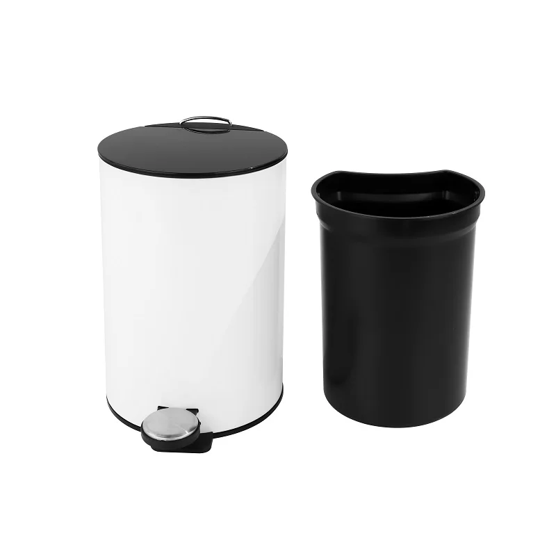 Stainless steel trash bin ABS thin cover soft closing pedal bin dustbin bathroom kitchen use Durable