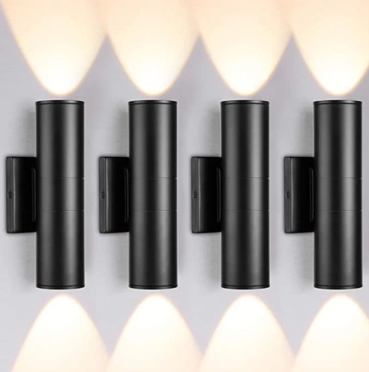 aluminum black waterproof outdoor up and down led wall light 12w fixture modern