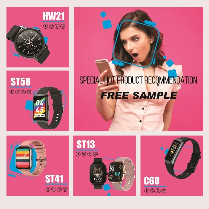 22 sport modes blood oxygen detection smartwatch st58 ultra-thin body watchband smart watch for huawei watch 6 fit