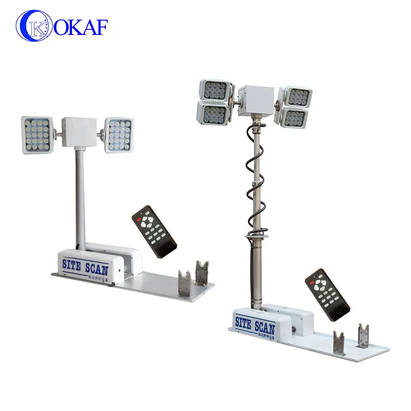Led Telescopic Lighting Masts Night Scan Fold-down Vehicle Roof-mounted Light Tower