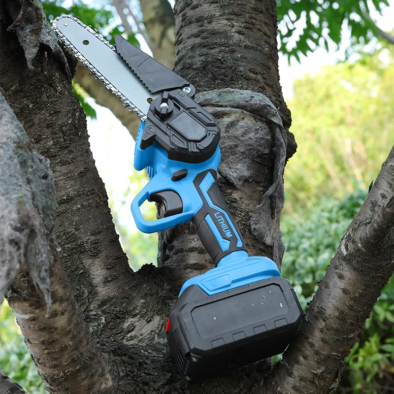 High Quality 6 Inch DIY Chainsaw for Gardening New Hot Sale Lithium Battery Powered Wood Cutting Tool Copper Saw