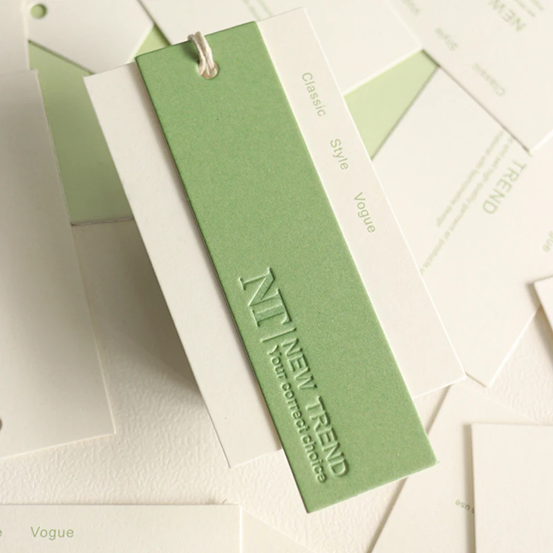 custom hang paper tag Labels price tags for clothes garment Clothing hang Tags  Luxury Factory wholesale Recyclable biodegradabl