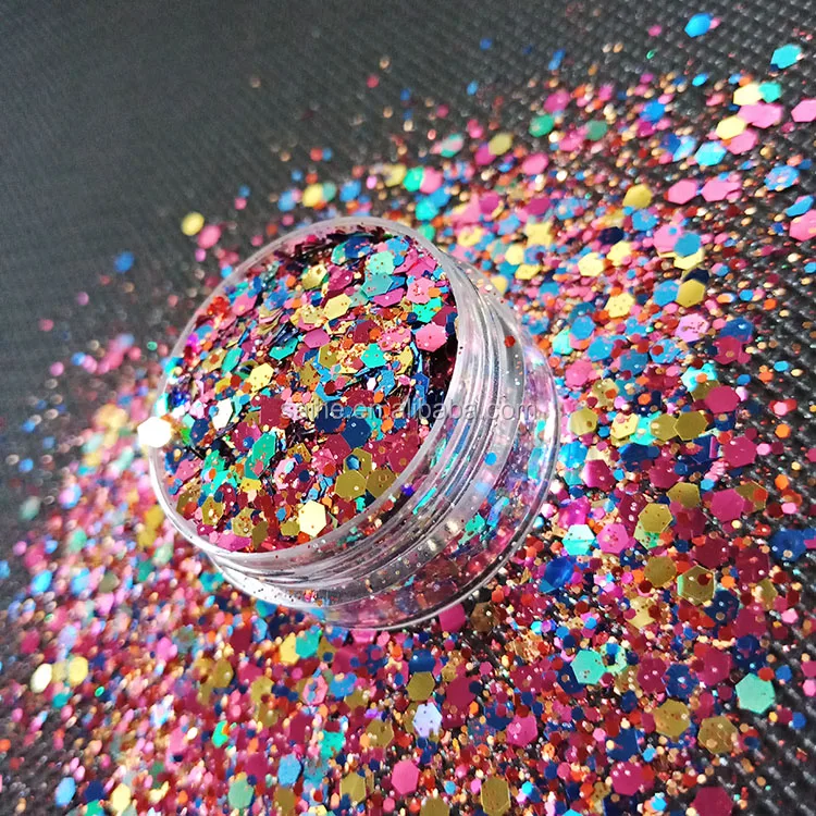 SaiHe Glitter Factory Supply Holographic chunky glitter Holographic glitter with MSDS Reports