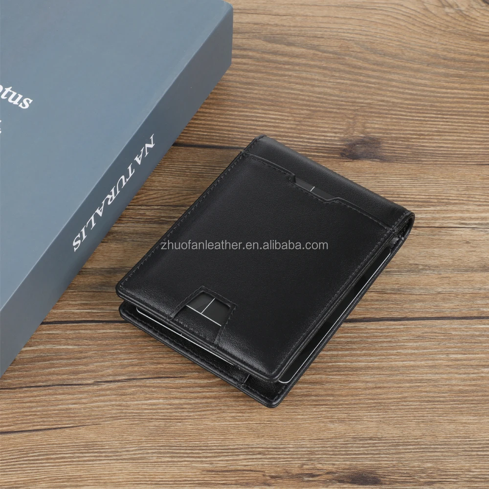 Тонкий Карманный Кошелек из искусственной кожи с RFID-блокировкой, мужской минималистичный держатель для карт, кошелек, держатель для Airtag