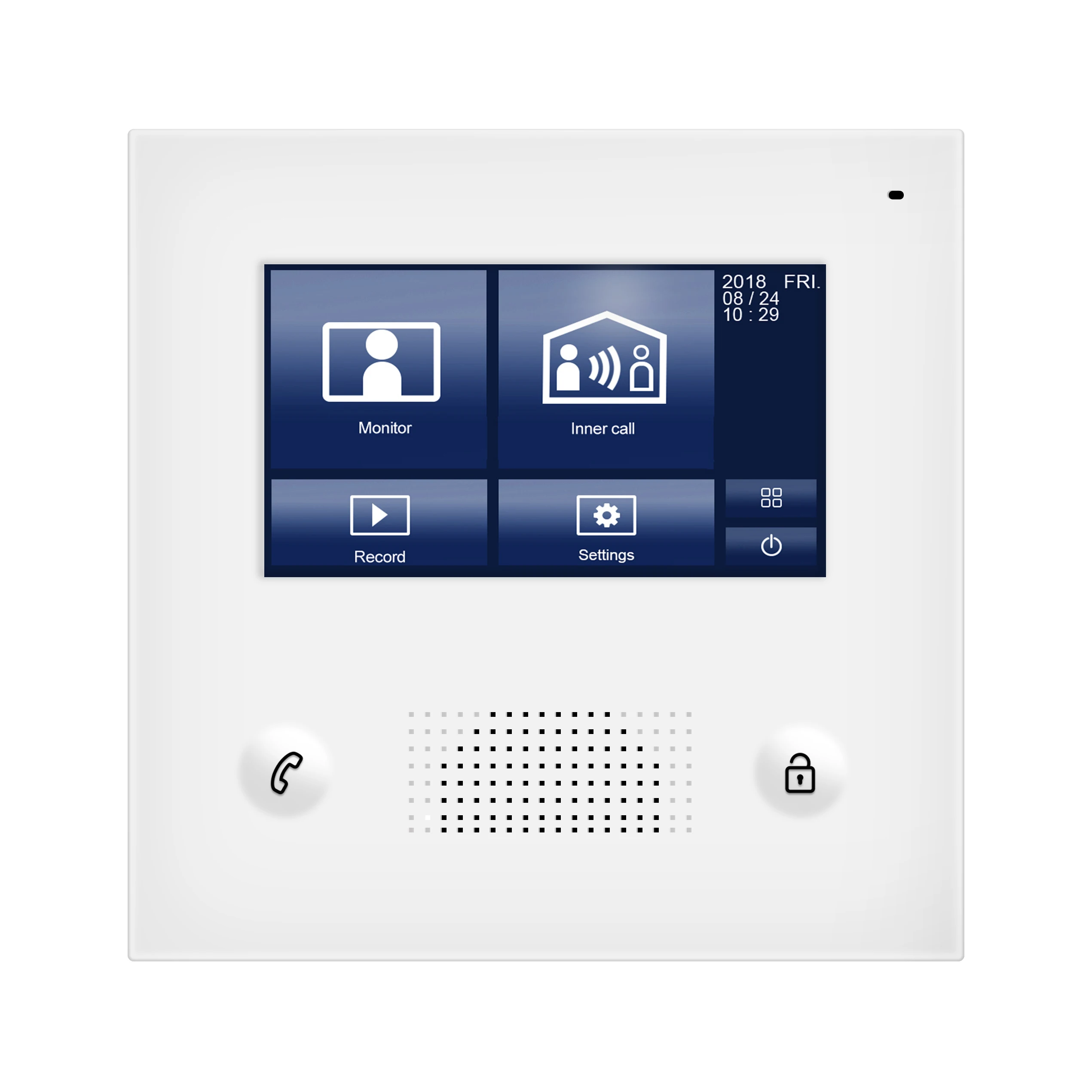 
4.3 inches mini LCD touch screen color 2 wire video door phone intercom for 1 Unit RFID doorstation 