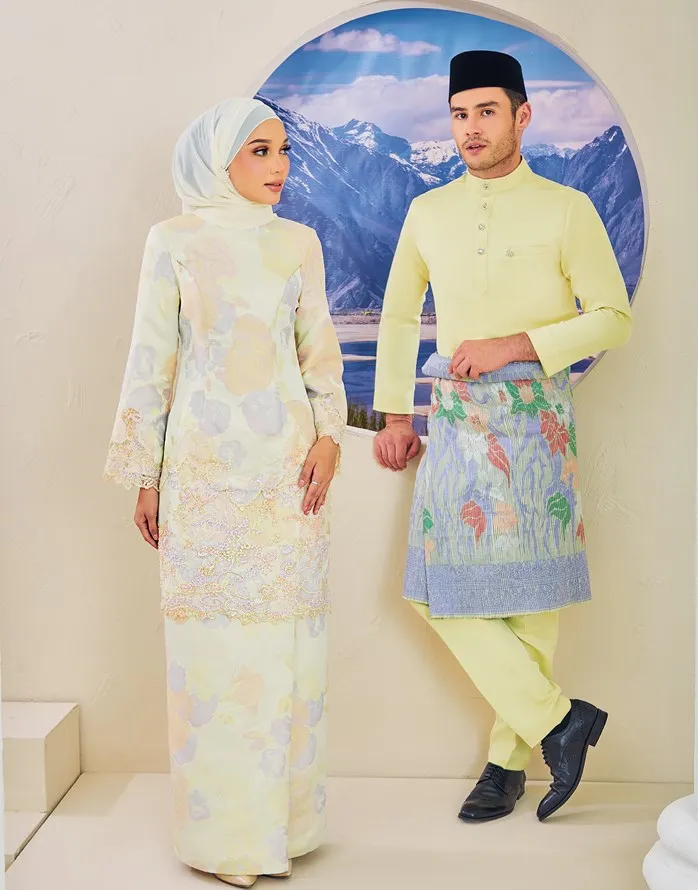SIPO модная Индонезия Малайзия для женщин современный стиль Baju Raya Kurung Borong Kedah с 2022 принтом Официальный Kebaya