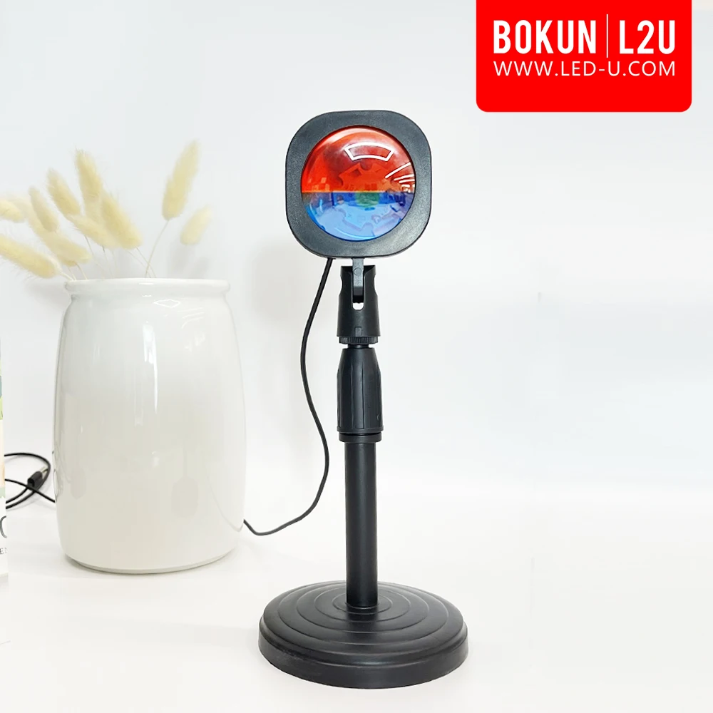BOKUN huge dropship ocean coastline horizon dawn sunset projection lamp coastline beach sunset lamp proyector