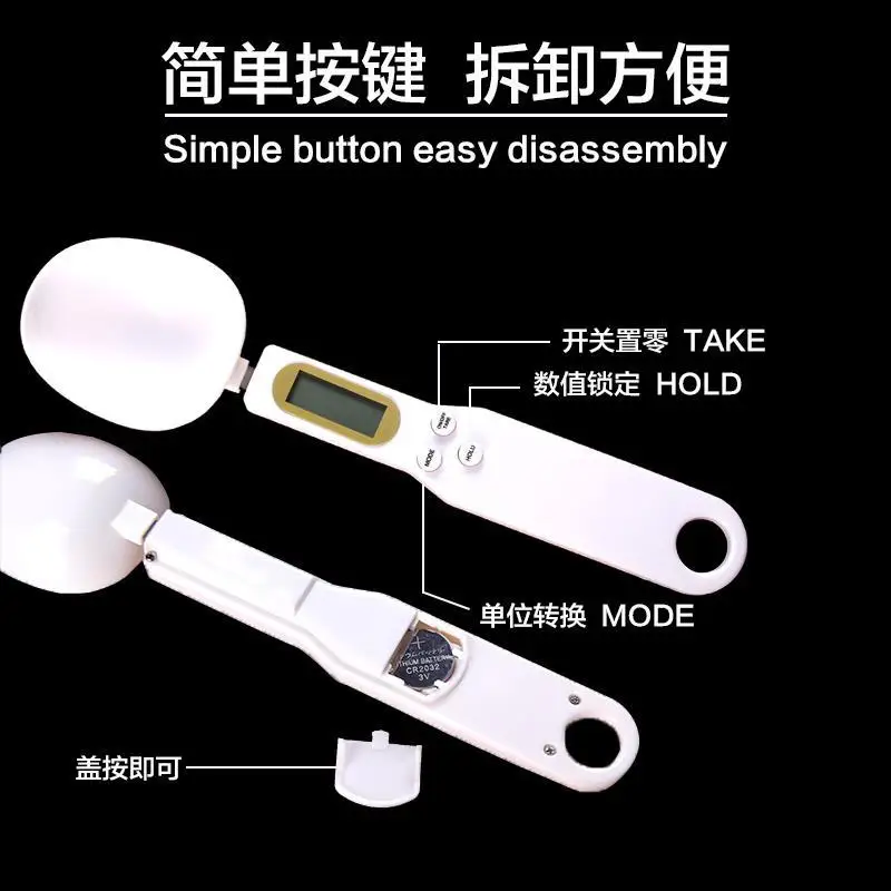 Mini Kitchen Food Weighing Digital Spoon Loffel Waage Balanza Cuchara Electronic Scale for 500g Household Weighig Scale 1PC/ Box