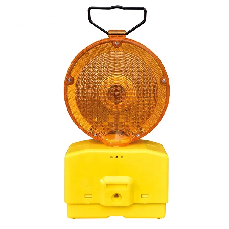 2 Sided Visibility Amber Barricade Light Beacon Led Lamp Roadblock Barricade Construction Barricade Warning Flasher Light