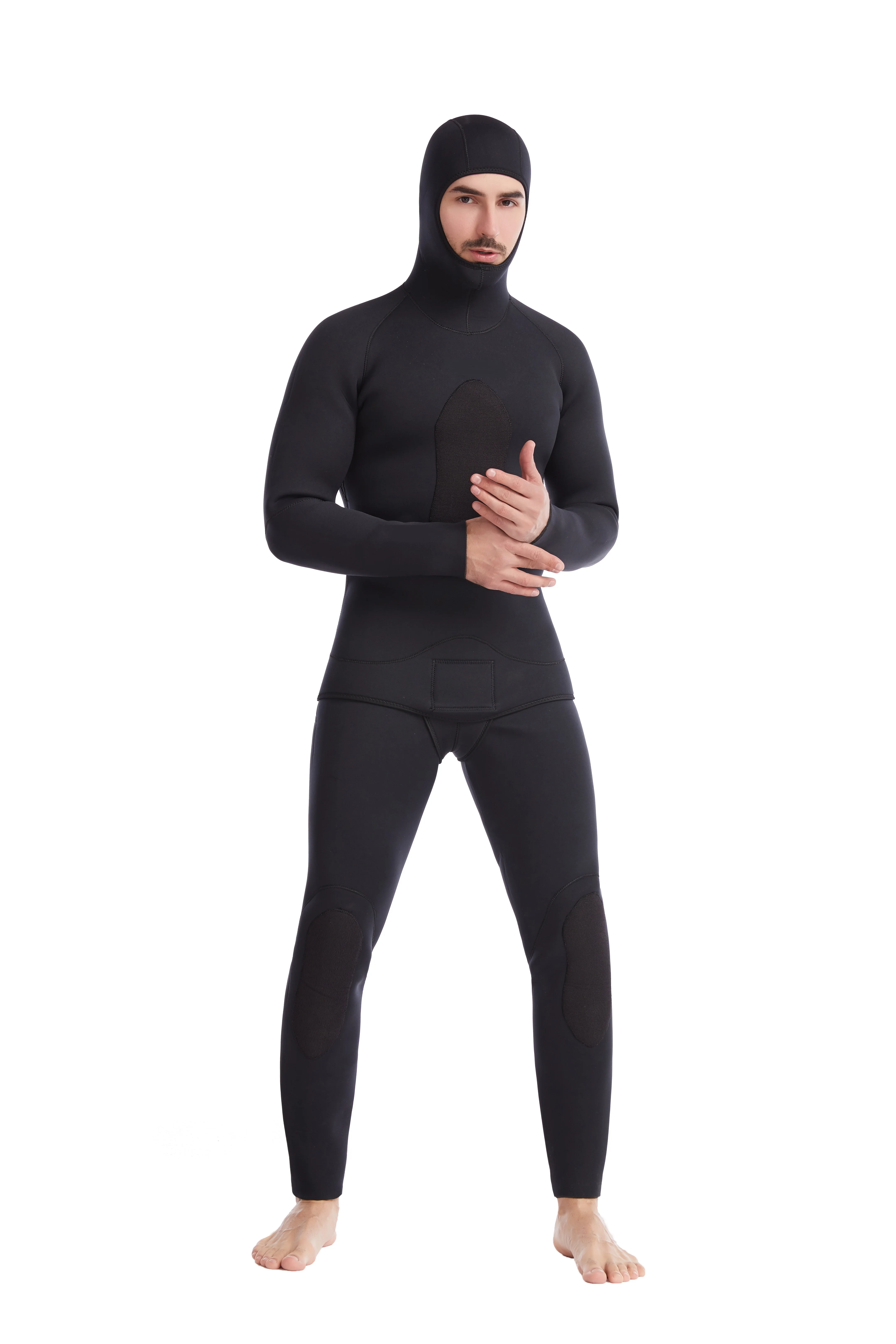 High Quality Neoprene Diving Suits With Hood  Keep Warm Surfing Diving Wetsuit For Men