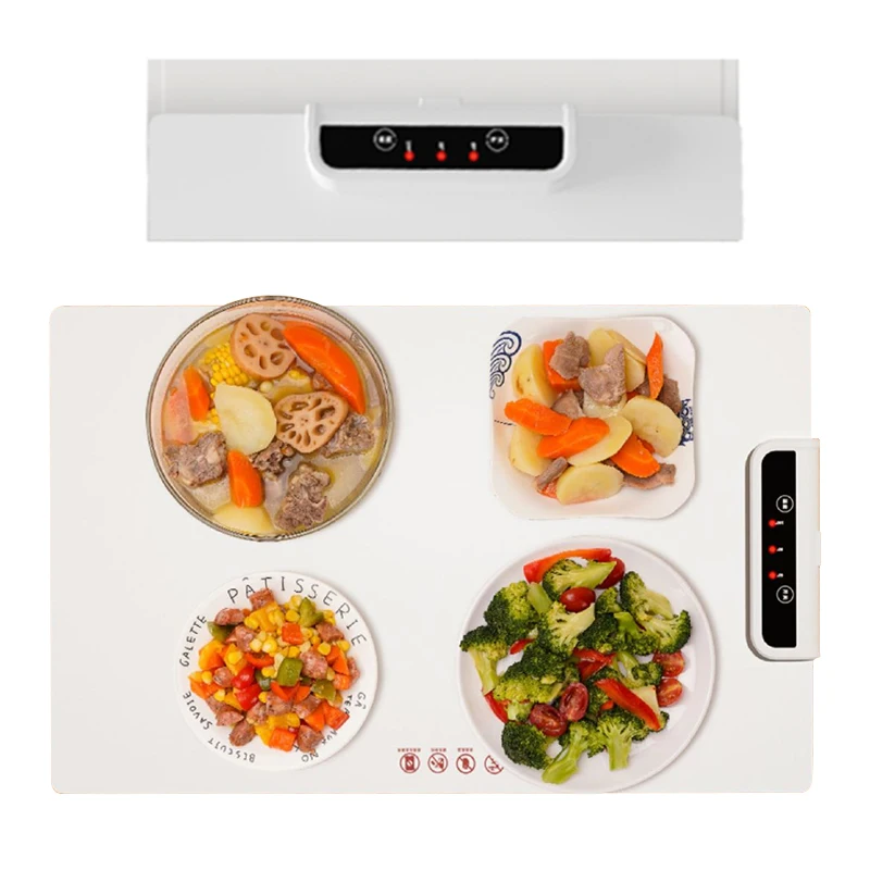 Food Warming Mat Flexible Silicon Heating Board Roll Up Easy Storage Portable Plated Electric Silicone Heating Mat for Food
