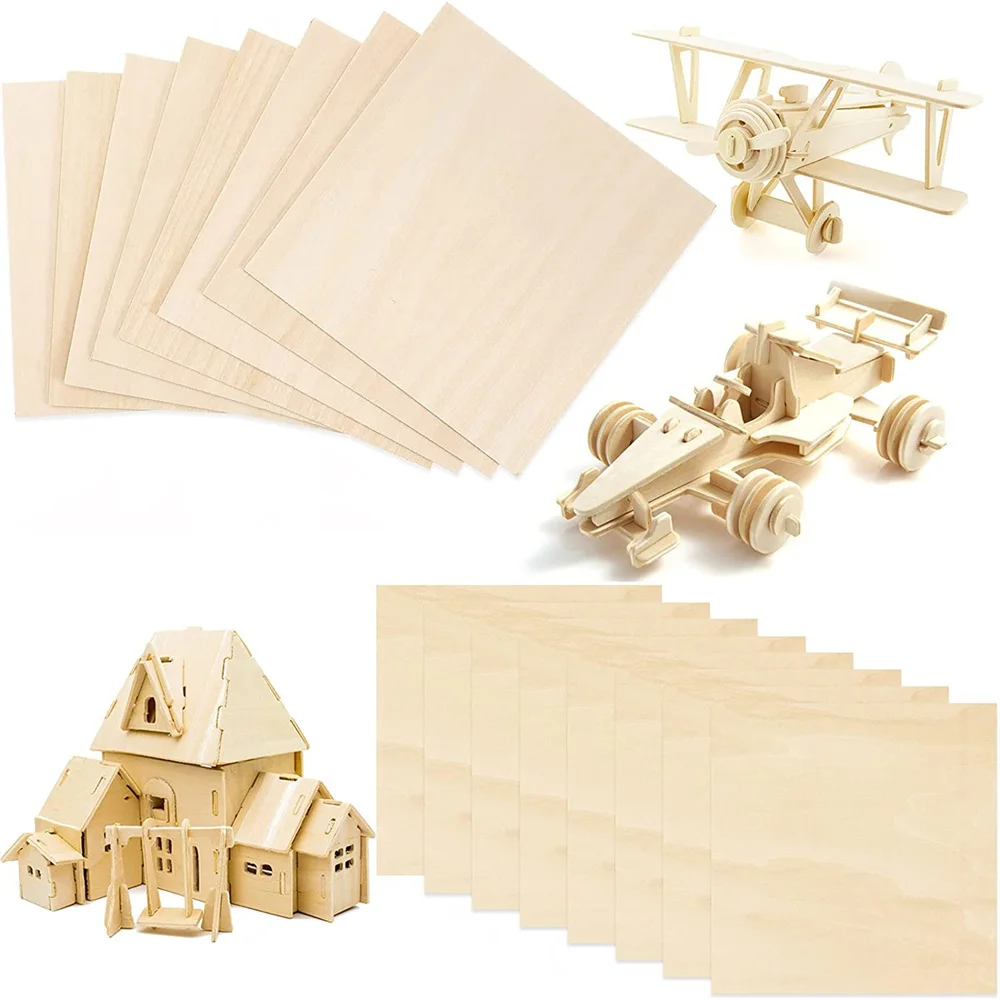 1.5mm 2mm 3mm 4mm 5mm Basswood Plywood Sheet Laser Cutting Thin Craft Commercial Basswood Plywood