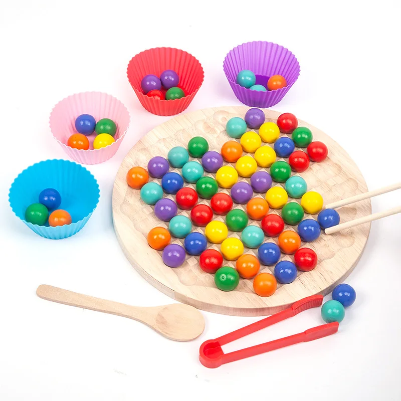 2021 cheapest New Rainbow Board Game Magic Wooden Chess Matching Toy Wooden Go Games Set Dots Shuttle Beads Board Games