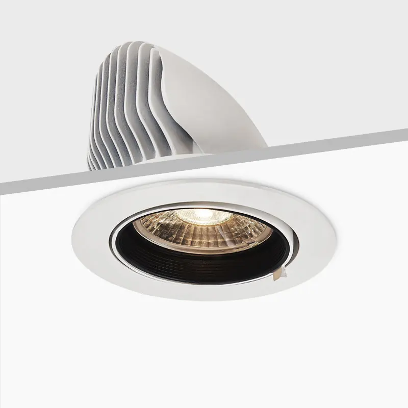 Масштабируемый потолочный светильник серии 10 Вт 20 Вт 30 Вт, светодиодный Регулируемый потолочный светильник, светодиодный Наклонный Точечный светильник, Встраиваемый светодиодный потолочный светильник