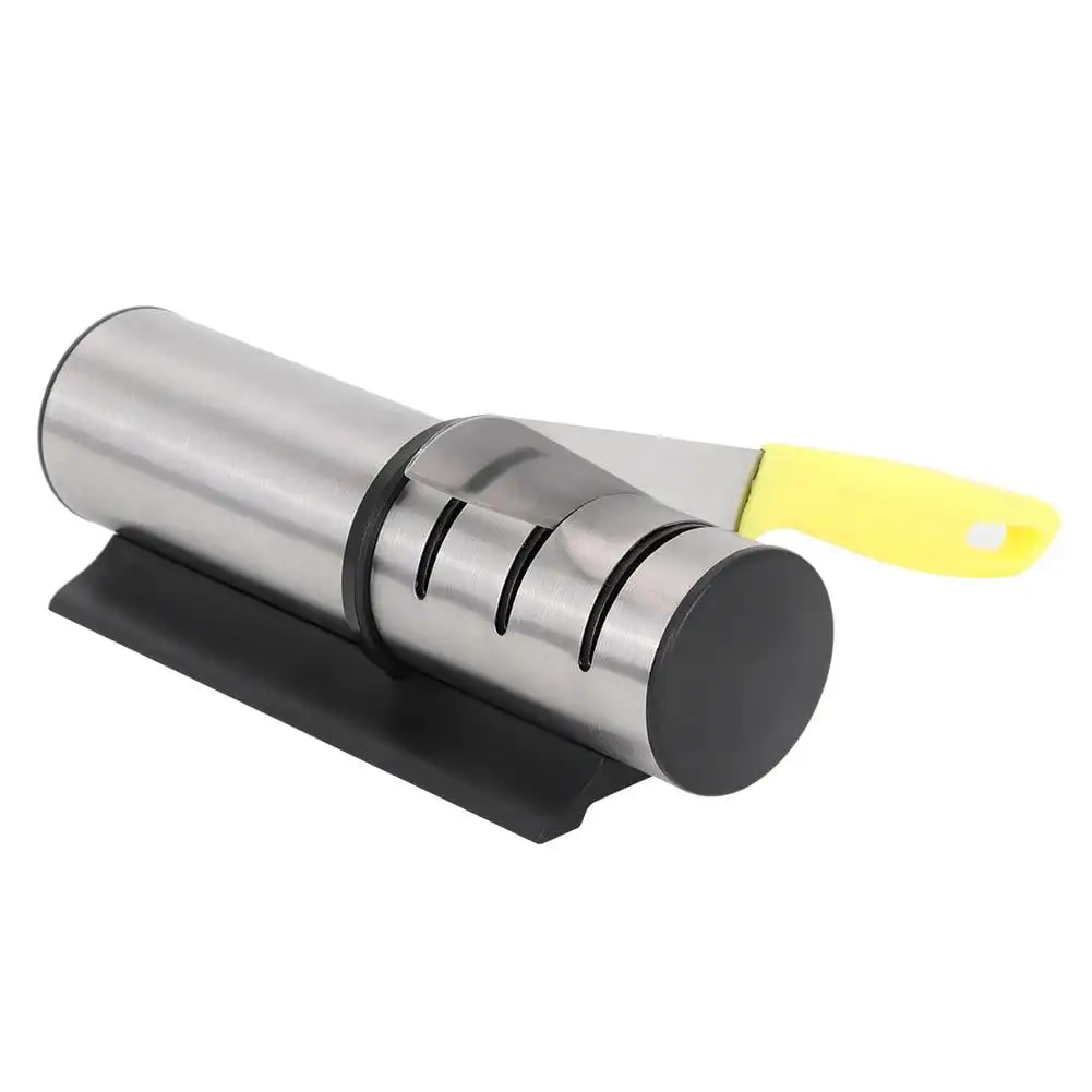 Durable Multi-Function Manual Knife Sharpener Home Kitchen Accessory Tool Metal Type