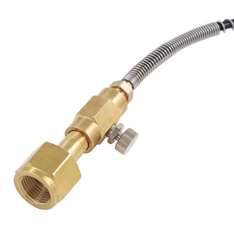 High Pressure CGA320 W21.8-14 Co2 Refill Gas Filling Station Hose for Soda Machine  Cylinder Paintball Tank Scuba Cylinder