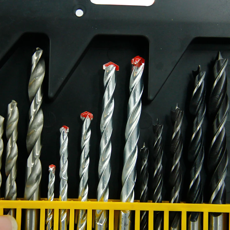 China Factory 16Pcs Metric Combination HSS Twist Drill Bit Set in Plastic Box for Metal Masonry Wood Working