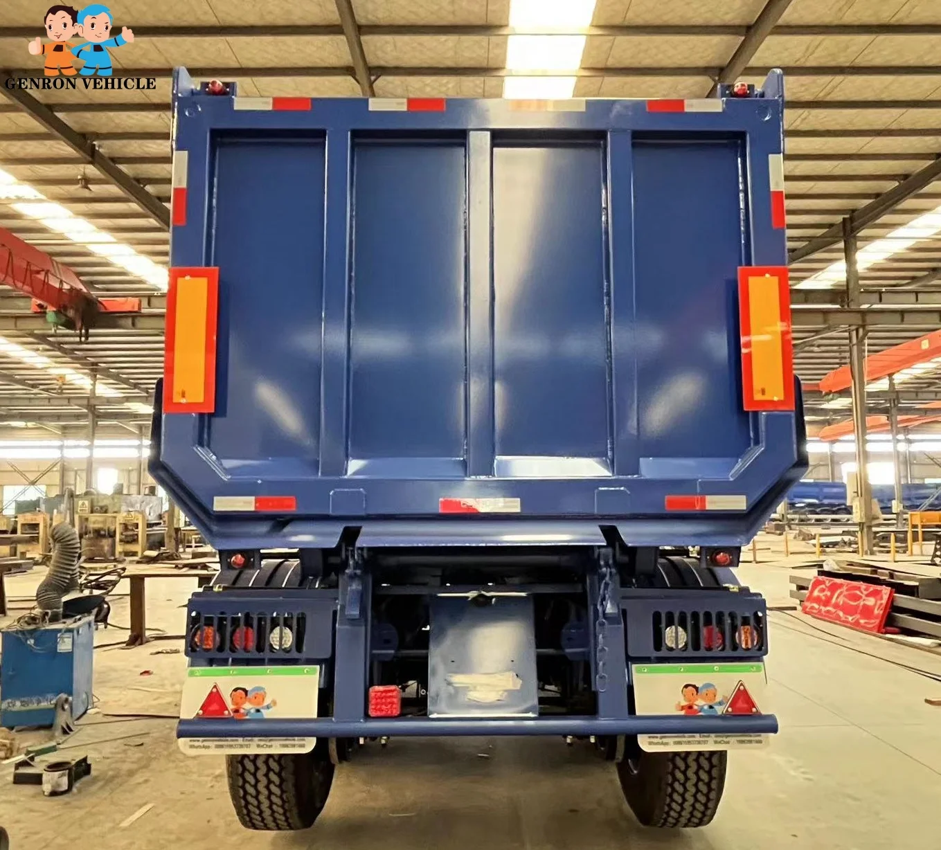 4 axles 50 tons  35000L single tires rear tipper semi trailer with 385/65 R22.5 tires for Senegal