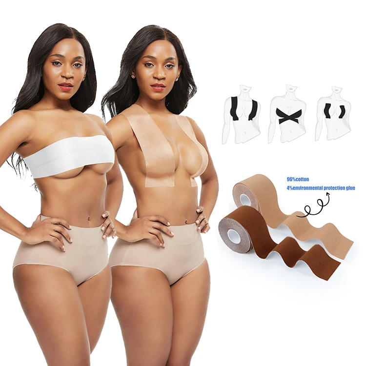Hexin Shapewear Verified Pro HEXIN 5M Boob Tape Women Breast Nipple Covers Push Up Bra Body Invisible Breast Lift Tape Adhesive Bras Intimates Sexy Breast Stickers