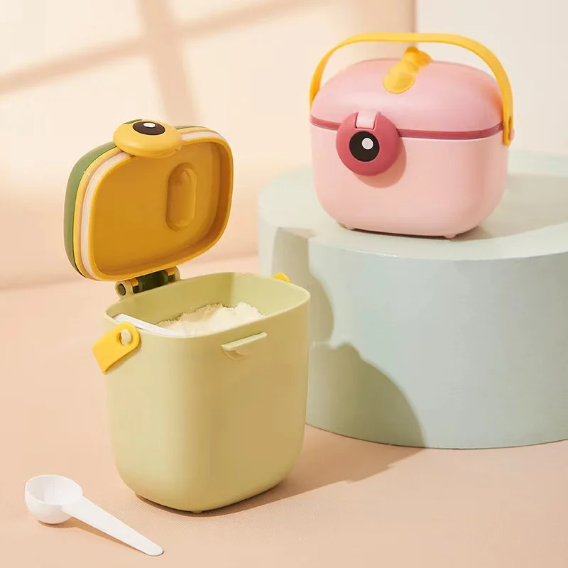 Small Baby Food Storage Formula Milk Powder Dispenser Box With Spoon Plastic Milk Powder Storage Container Bpa Free