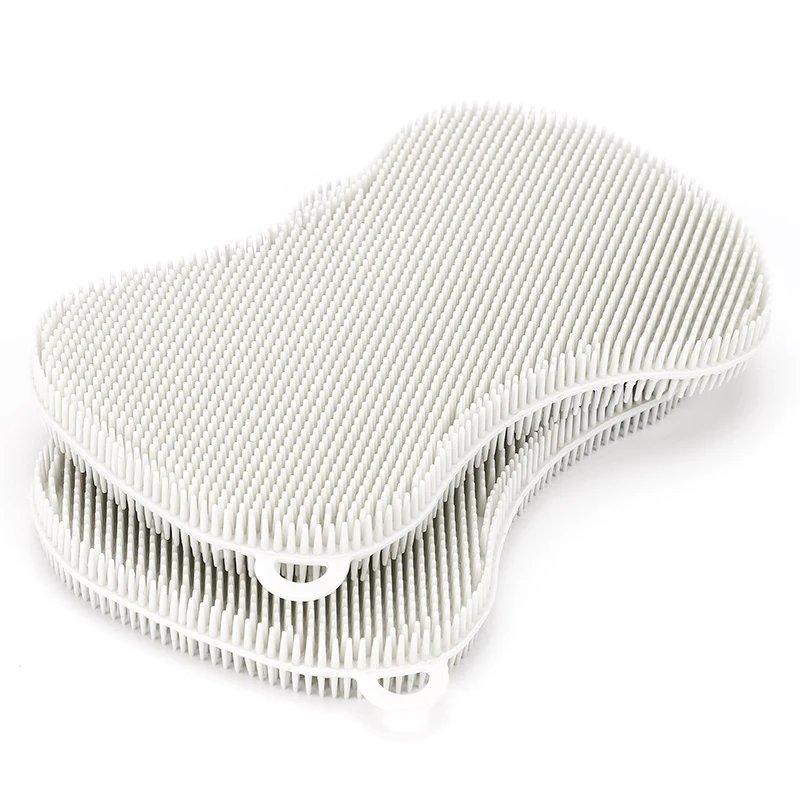 Multyfunction Kitchen Gadget Food Grade Silicone Scubber Dishwashing Sponge Rubber Brush Mat Sponge