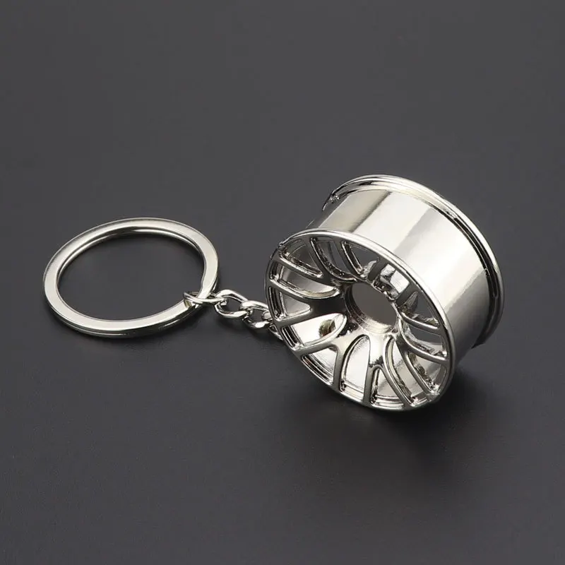 Car Parts Key Chains Car Accessories Keyfob Wheel Rim Tyre Keychain Auto Tire Keychain Auto Wheel Rim Keychain