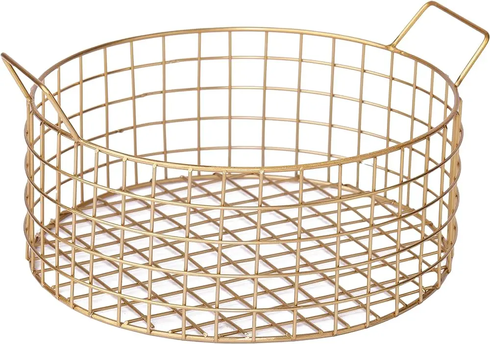 HHO Metal Wire Basket for Multipurpose Use for Kitchen Laundry Vegetable Fruit Storage and More