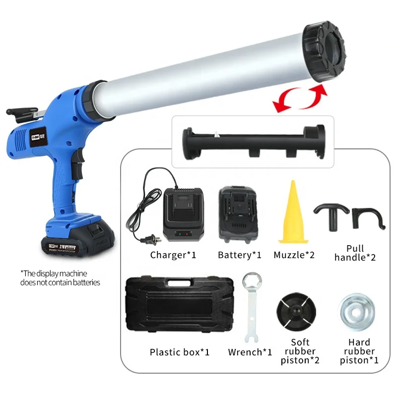 600ml silicone 20V Electric Cordless Dual Cartridge Caulking Gun Powered by Lithium Battery