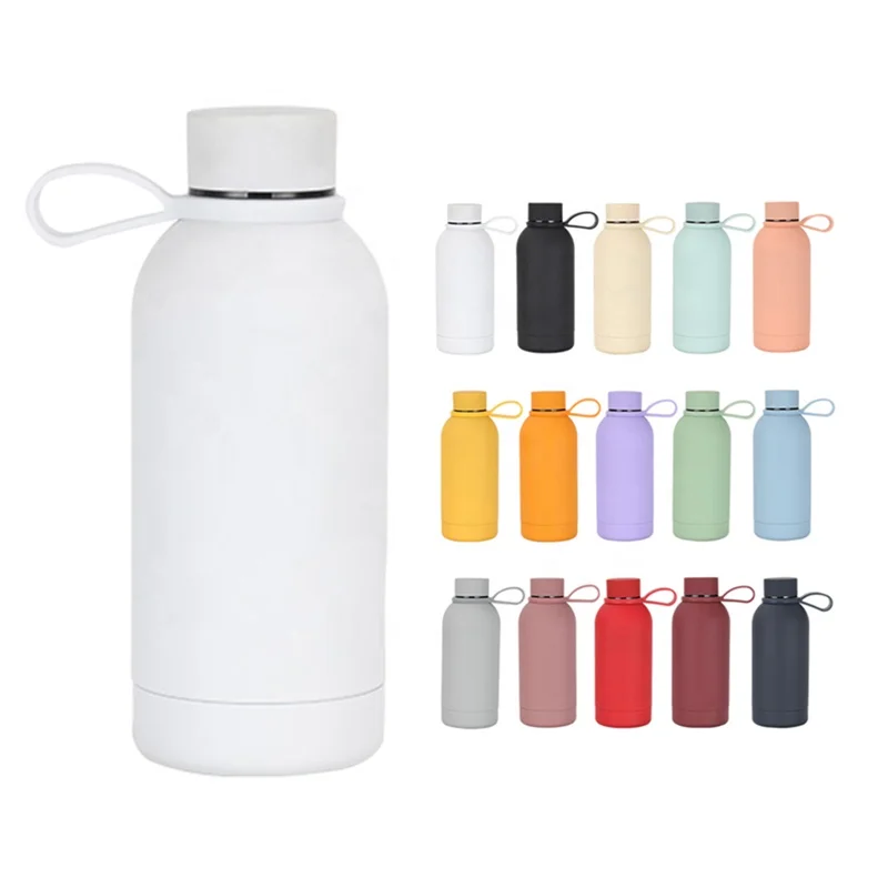 Ready to Ship 350ml/12oz Stainless Steel Hot & Cold Water Bottles for Kids Vacuum Insulated Thermos 350ml with Handle Rope