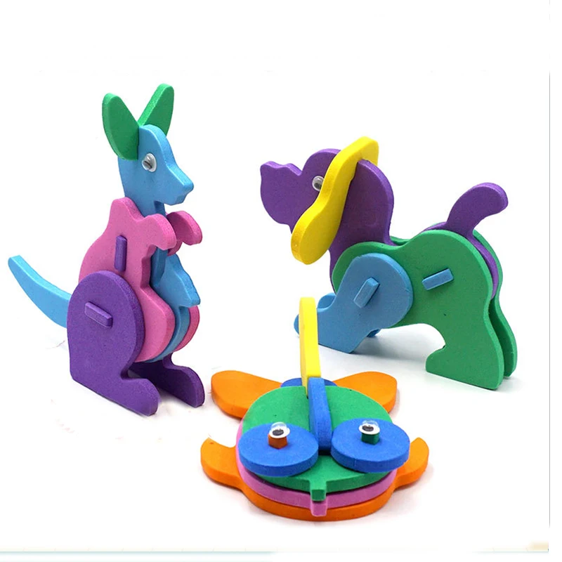 Пенопластовые игрушки EVA пазл с животными для детей обучающая игрушка «сделай