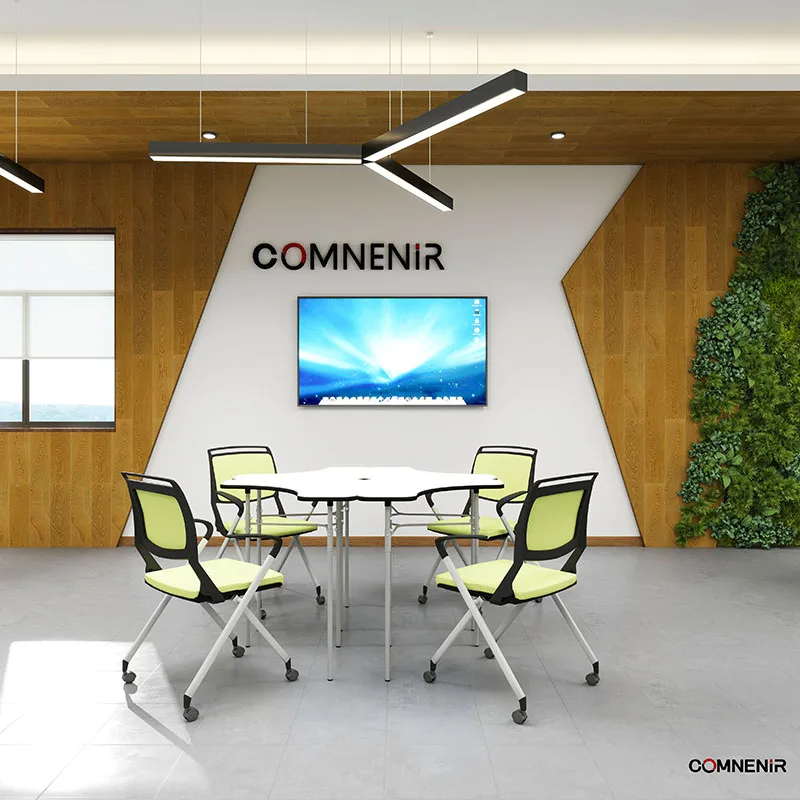 School Furniture Collaborative School Desk and Chair Furniture Wood Material for University Workshop Educational Supplies