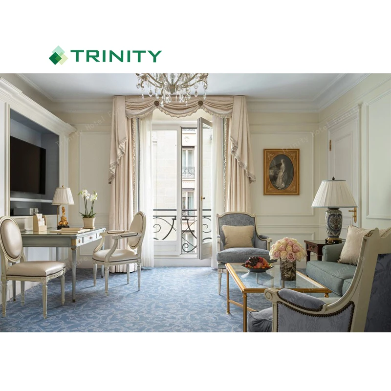 Custon 6 star hotel bed room furniture suppliers hospitality furnishings and design