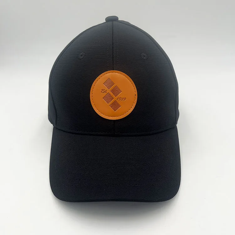 Eco-friendly Fabric Customized Leather badge logo  Custom Rubber Patch Metal Adjustable Leather Strap Custom Suede Winter Hat
