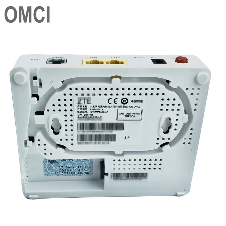 Small Netlink ONT FTTR Equipment EPON No WiFi TR069 F412 V6.0 1GE+1FE+1POTS Smart Android Wireless ONT ONU FOR ZTE