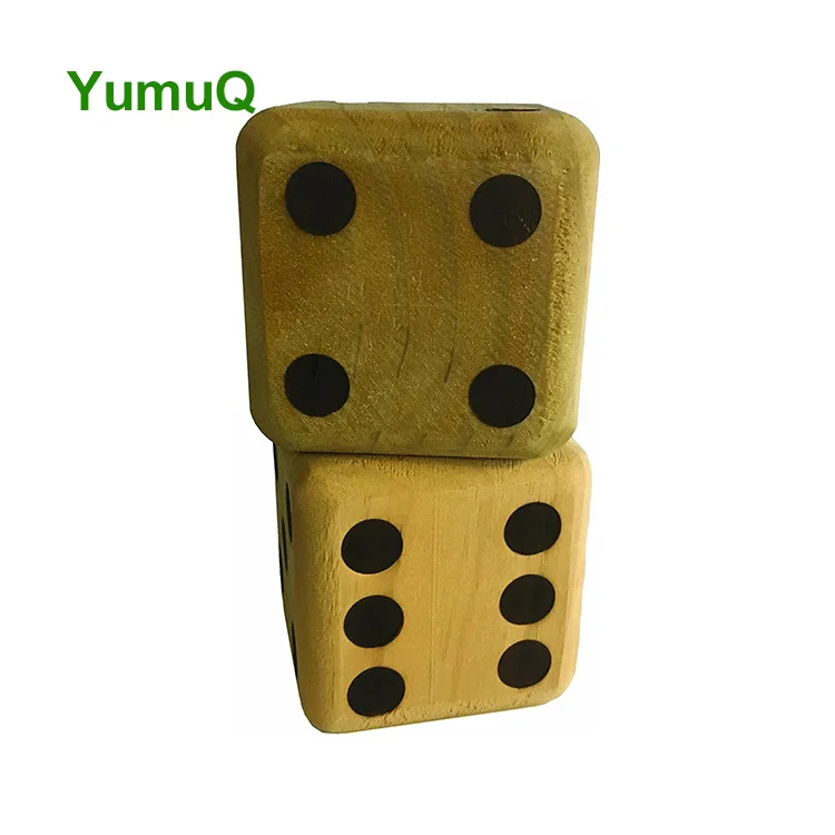 Лазерный логотип YumuQ 6-сторонние цветные гигантские кубики деревянные кости с сумкой для переноски детей и взрослых