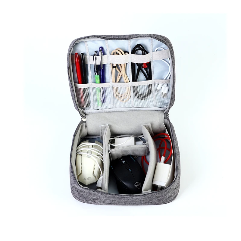 Customized Waterproof digital bag Double Layer Electronic Organizer bag Cable Organizer Bag