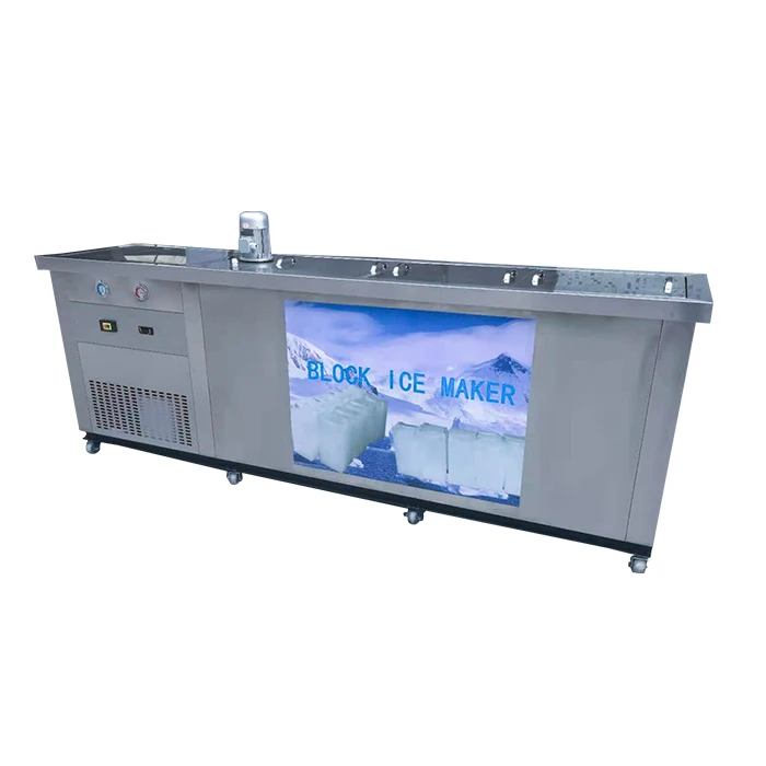 Wholesale New Arrival 1 ton Big Large Commercial Industrial Automatic Ice Block Maker Stainless Steel Making Ice Cube Machine