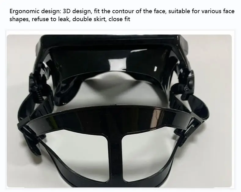 Youth Panoramic Wide View Tempered Glass Adjustable Strap Anti-Fog Scuba Snorkel Diving Mask for Adults