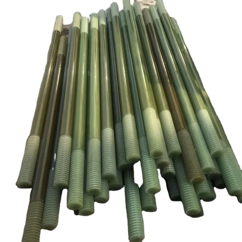 FRP bolt and nut fiber bolts nuts fiberglass threaded bolts with hex nut composite fiber fully threaded rods