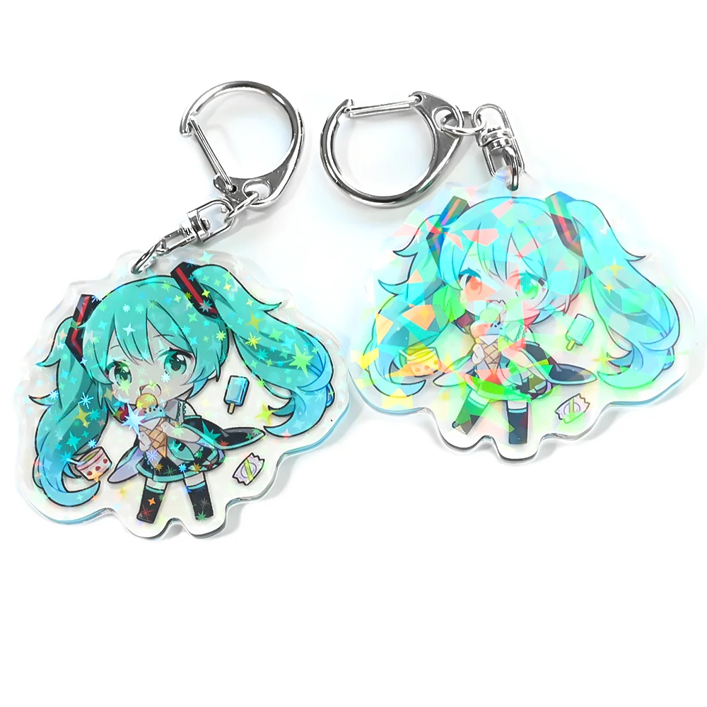 Лазерное стекло, сломанный прозрачный акриловый брелок, индивидуальная голограмма, подвеска «сделай сам» с эпоксидной смолой