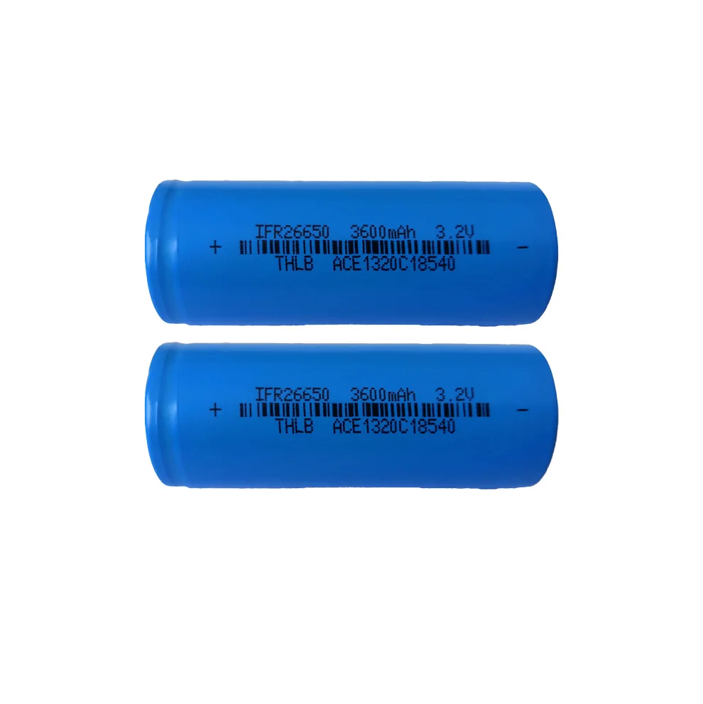 THLB A-Grade 3.2V 3600mAh 26650 LiFePO4 Battery Unit for Emergency Lighting and Electronics