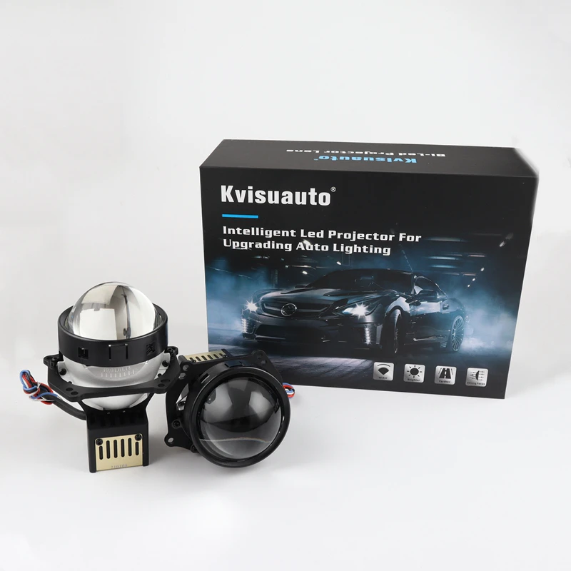  CQL kvisuauto aozoom Bi светодиодный проектор лазерные огни светодиодные линзы 58W 6700lm 3 дюйма Автомобильные